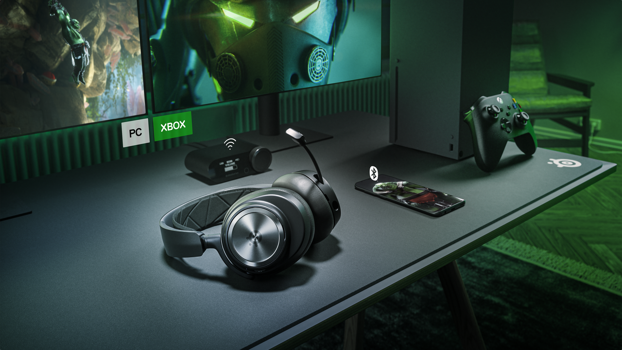 אוזניות אלחוטיות SteelSeries Arctis Nova Pro Wireless 7.1 לקונסולת Xbox - צבע שחור שנתיים אחריות ע"י היבואן הרשמי