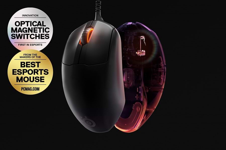 עכבר גיימינג SteelSeries Prime - צבע שחור שנתיים אחריות ע"י היבואן הרשמי