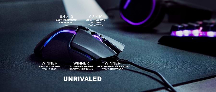 עכבר גיימינג SteelSeries Rival 600 - צבע שחור שנתיים אחריות ע"י היבואן הרשמי