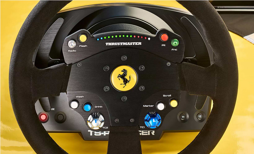 הגה מירוצים Thrustmaster TS-PC Racer Ferrari 488 Challenge Edition - צבע שחור שנה אחריות ע"י היבואן הרשמי