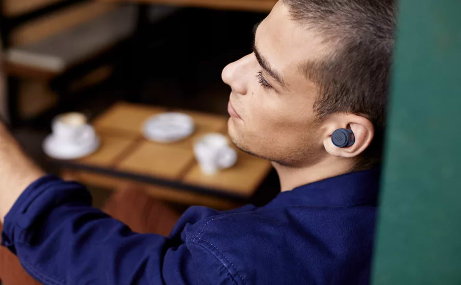 אוזניות אלחוטיות דגם JBL Live 300 TWS - צבע כחול שנה אחריות