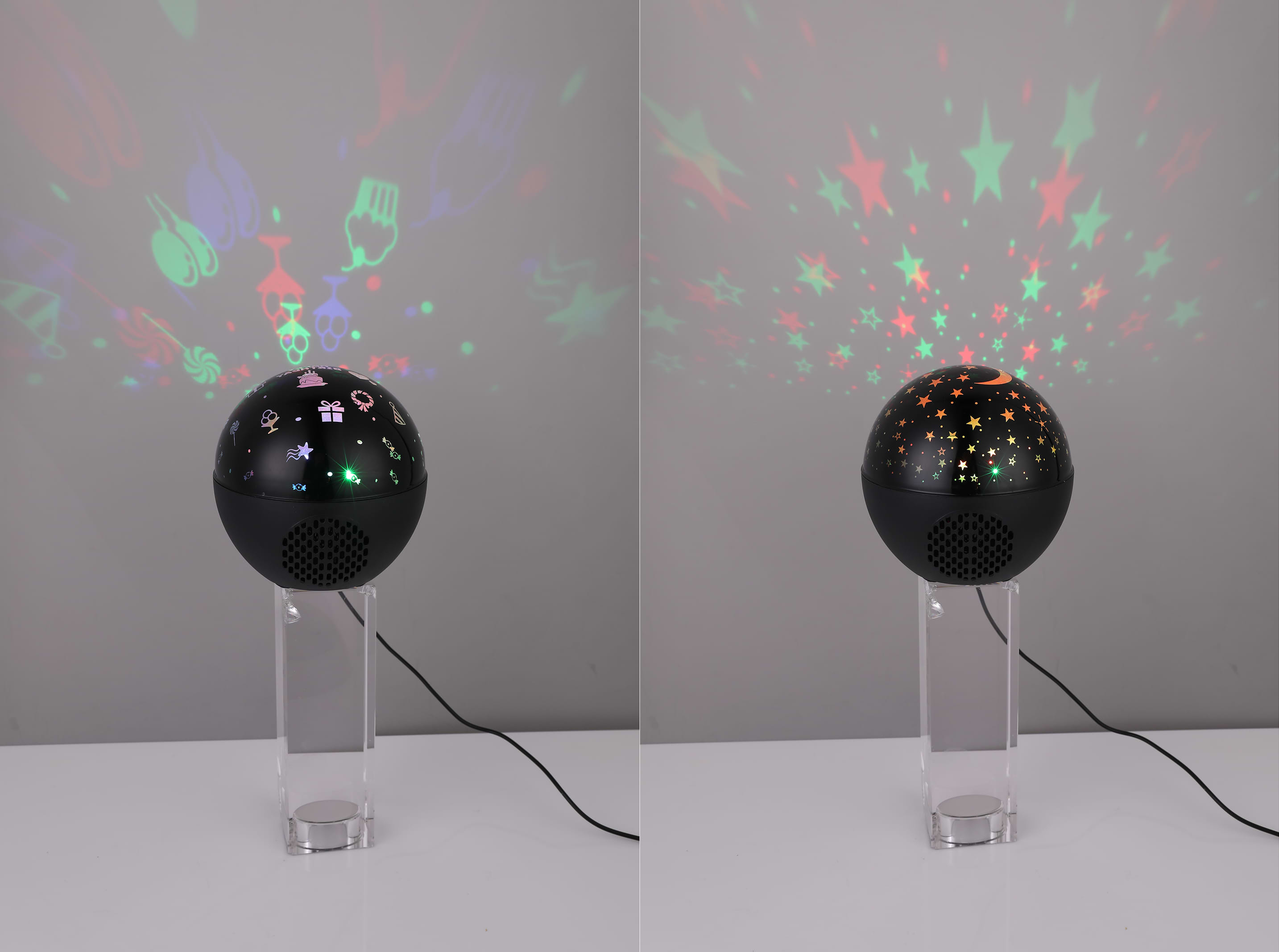 מנורת רמקול עם אפקטים מרהיבים Sensor SLSB LED Bluetooth - צבע שחור שנה אחריות ע"י היבואן הרשמי