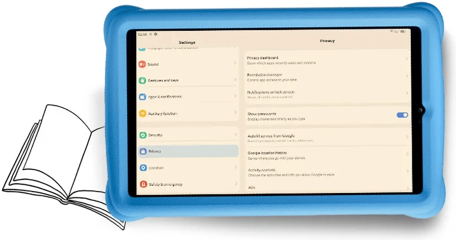 טאבלט קשיח לילדים Blackview Tab 60 Kids 128GB 4GB RAM 4G LTE + WiFi - צבע כחול שנתיים אחריות ע"י היבואן הרשמי