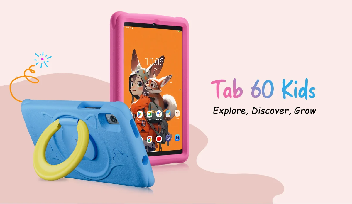 טאבלט קשיח לילדים Blackview Tab 60 Kids 128GB 4GB RAM 4G LTE + WiFi - צבע כחול שנתיים אחריות ע"י היבואן הרשמי