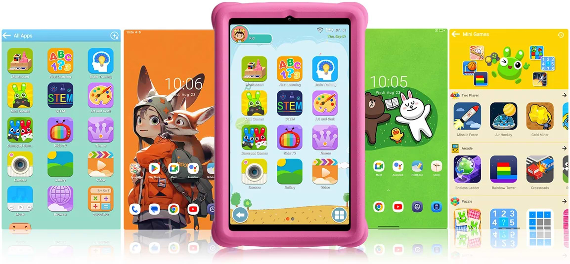 טאבלט קשיח לילדים Blackview Tab 60 Kids 128GB 4GB RAM 4G LTE + WiFi - צבע כחול שנתיים אחריות ע"י היבואן הרשמי
