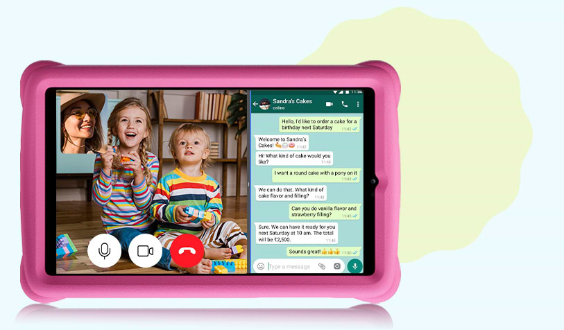 טאבלט קשיח לילדים Blackview Tab 60 Kids 128GB 4GB RAM 4G LTE + WiFi - צבע כחול שנתיים אחריות ע"י היבואן הרשמי