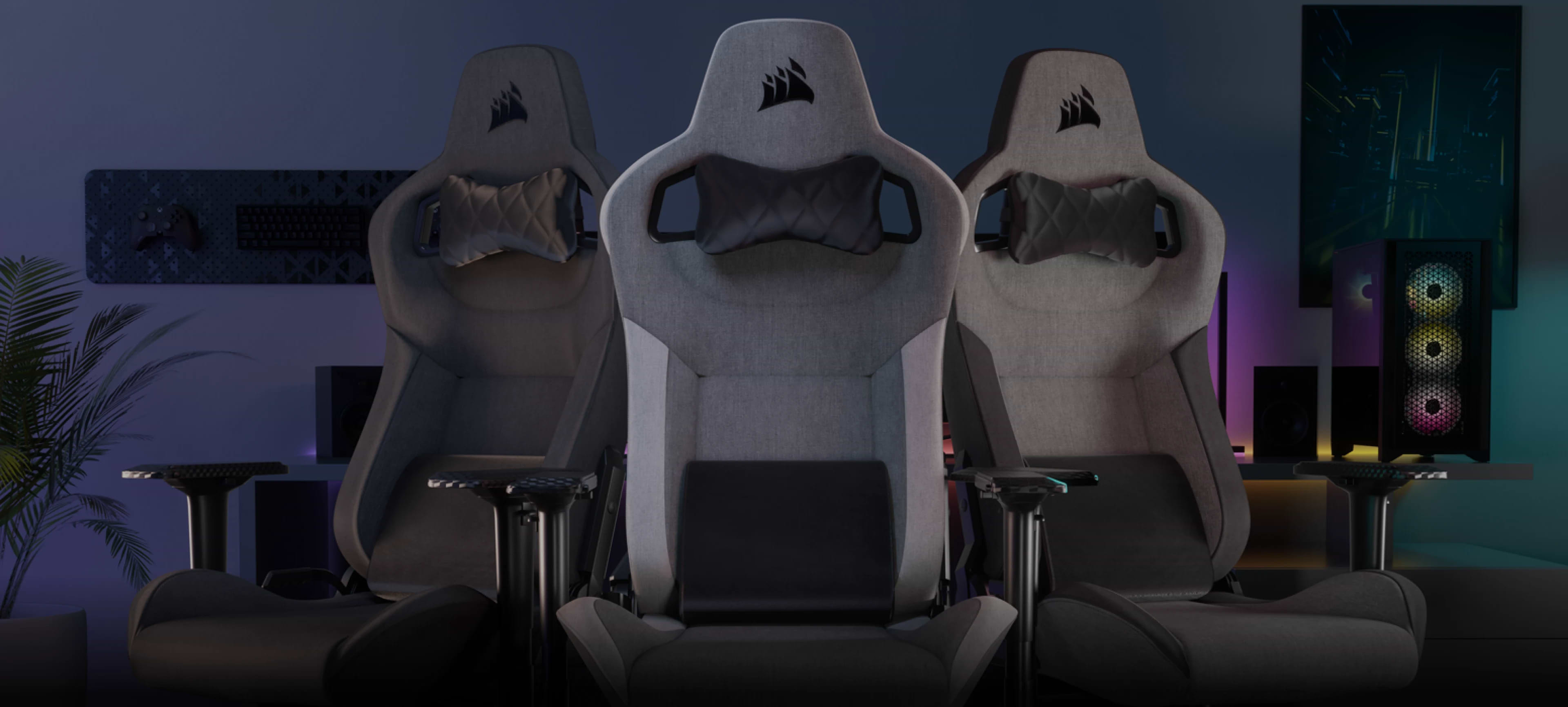 כיסא גיימינג Corsair T3 Rush 2023 - צבע שחור פחם שנתיים אחריות ע"י היבואן הרשמי