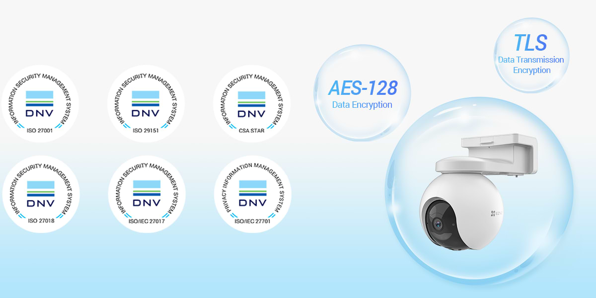 מצלמת אבטחה חיצונית סלולרית‎ עם ראיית לילה Ezviz EB8 4G 2K 3MP - צבע לבן שנה אחריות ע"י היבואן הרשמי