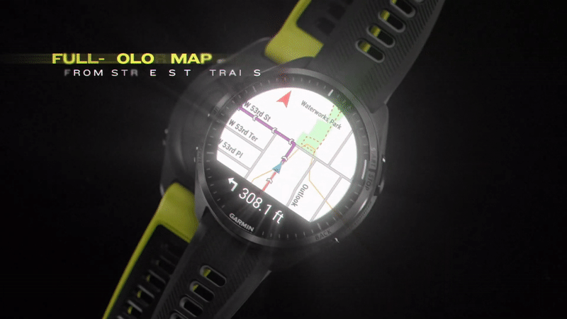 שעון ספורט חכם Garmin Forerunner 965 GPS 47.2mm - צבע שחור שנתיים אחריות ע"י היבואן הרשמי