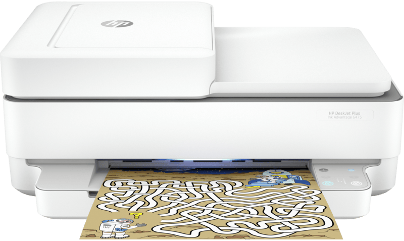 מדפסת אלחוטית משולבת HP DeskJet Plus Ink Advantage 6475 All-in-One - צבע לבן שנה אחריות ע"י היבואן הרשמי