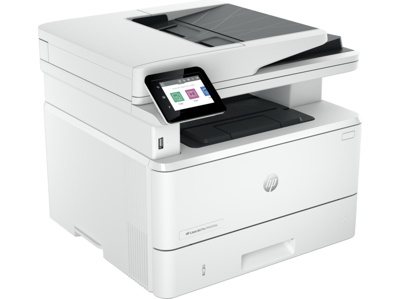 מדפסת לייזר אלחוטית משולבת HP LaserJet Pro MFP 4102fdw - צבע לבן שנה אחריות ע"י היבואן הרשמי
