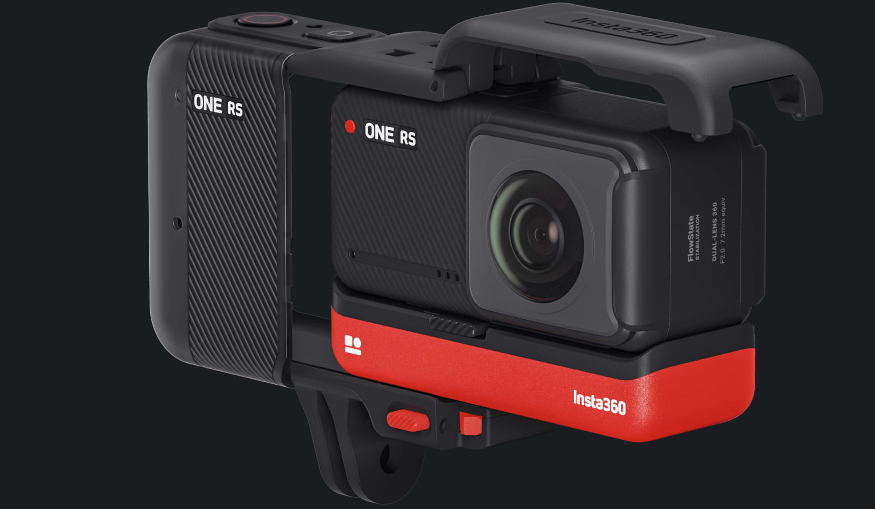 מצלמת אקסטרים 360° Insta360 One RS Twin Edition 48MP 4K - צבע שחור שנה אחריות ע"י היבואן הרשמי
