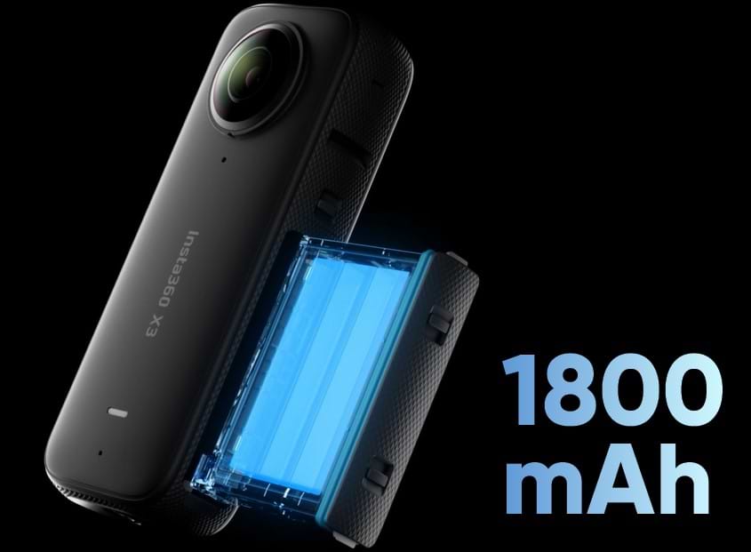 מצלמת אקסטרים 360° Insta360 X3 IPX8 - צבע שחור שנה אחריות ע"י היבואן הרשמי