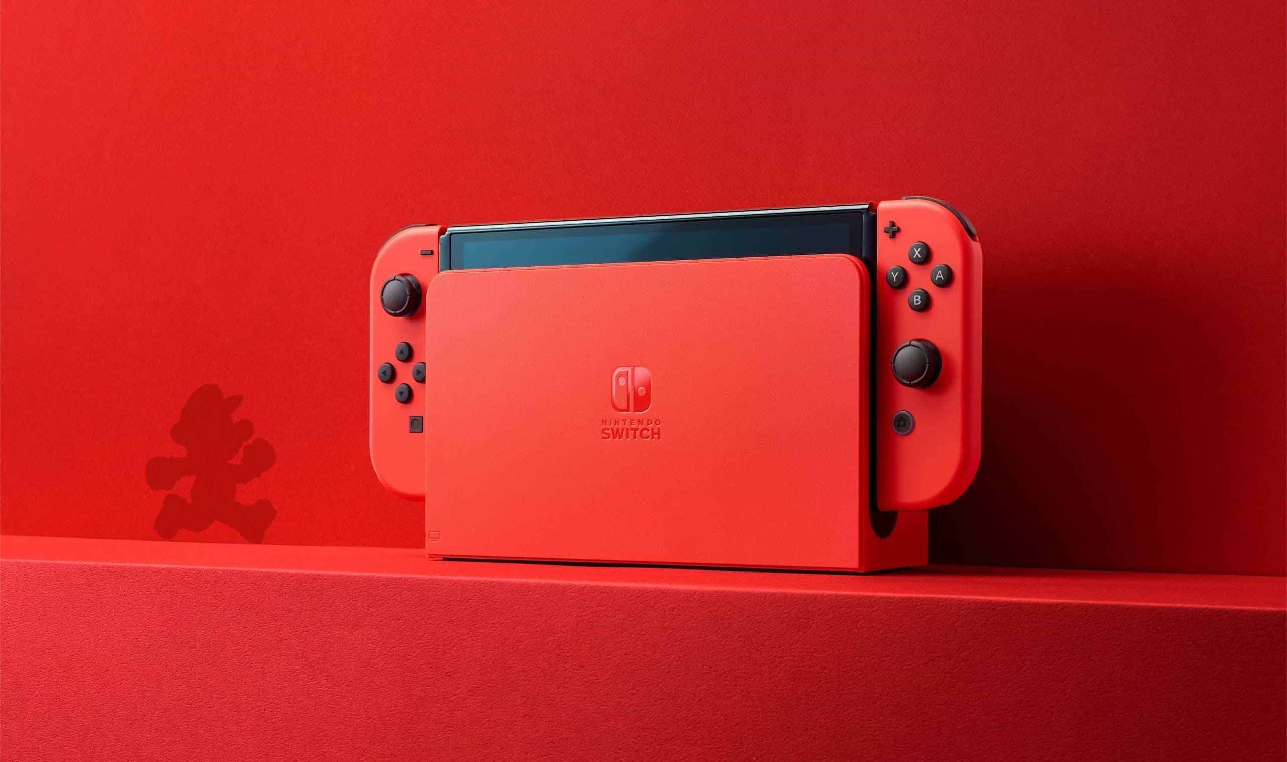 קונסולה Nintendo Switch OLED: Mario Red Edition - מהדורה מיוחדת שנתיים אחריות ע"י היבואן הרשמי