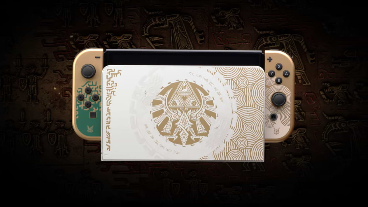 קונסולה Nintendo Switch OLED: The Legend of Zelda Tears of the Kingdom - מהדורה מיוחדת שנתיים אחריות ע"י היבואן הרשמי