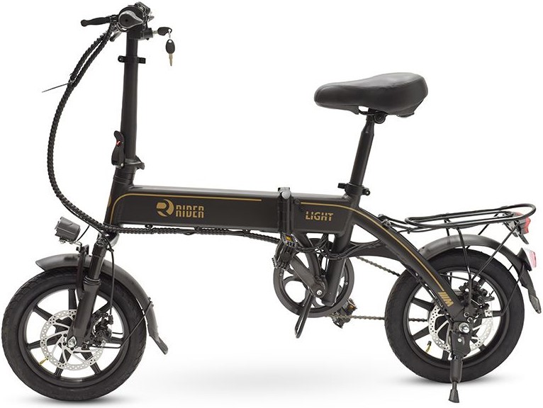 אופניים חשמליים עם צג דיגיטלי Rider Light - צבע שחור שנה אחריות ע"י היבואן הרשמי