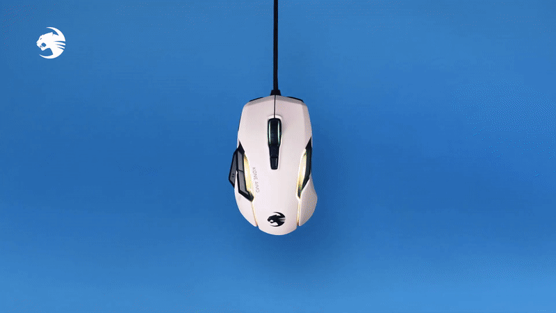 עכבר גיימינג חוטי Roccat Kone AIMO Remastered - צבע שחור שנה אחריות ע"י היבואן הרשמי