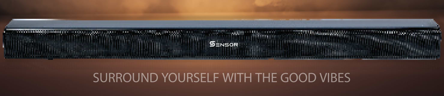 מקרן קול אלחוטי 2.0 ערוצים Sensor SBSR1 - צבע שחור שנה אחריות ע"י היבואן הרשמי