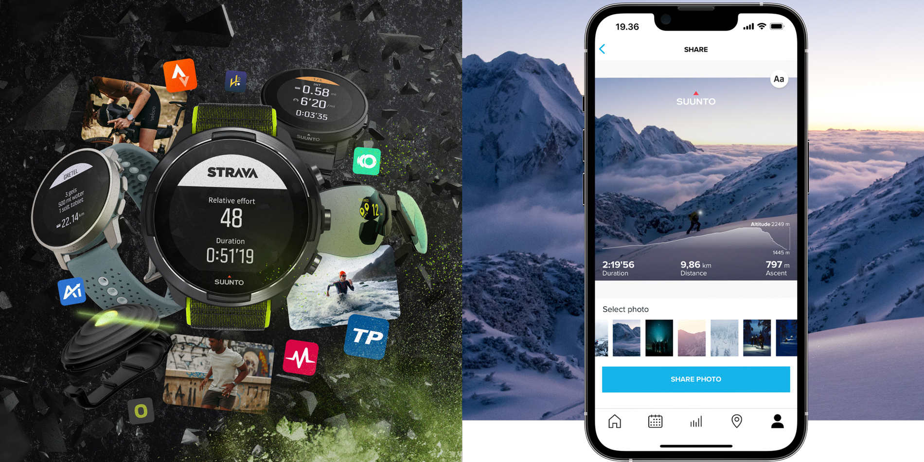 שעון ספורט חכם Suunto 9 Peak Pro GPS 43mm - צבע שחור שנתיים אחריות ע"י היבואן הרשמי