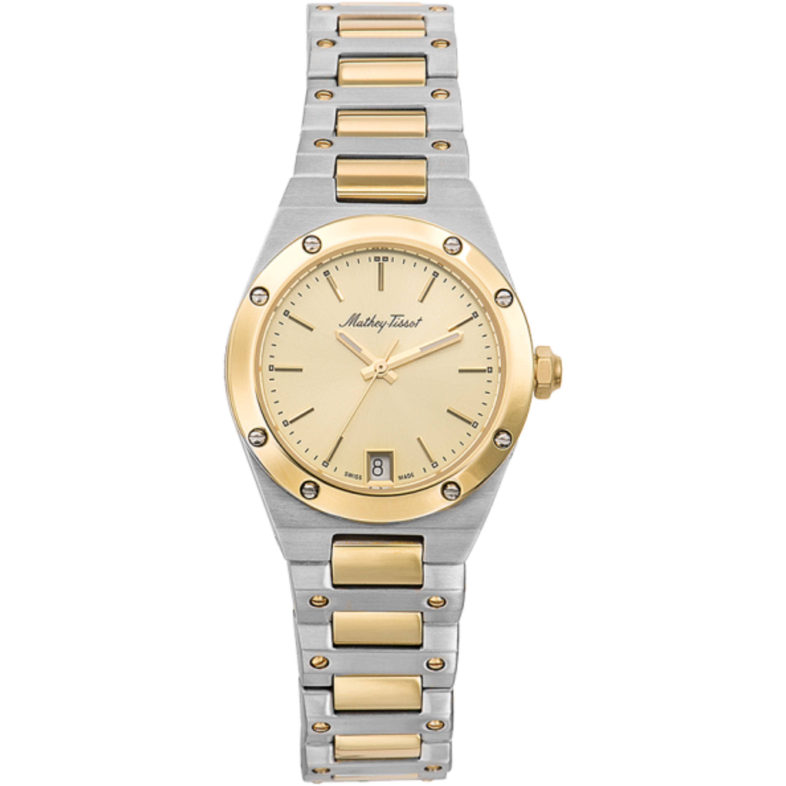 שעון יד לאישה Mathey Tissot D680BDI 30mm צבע זהב/זכוכית ספיר - אחריות לשנה ע"י היבואן