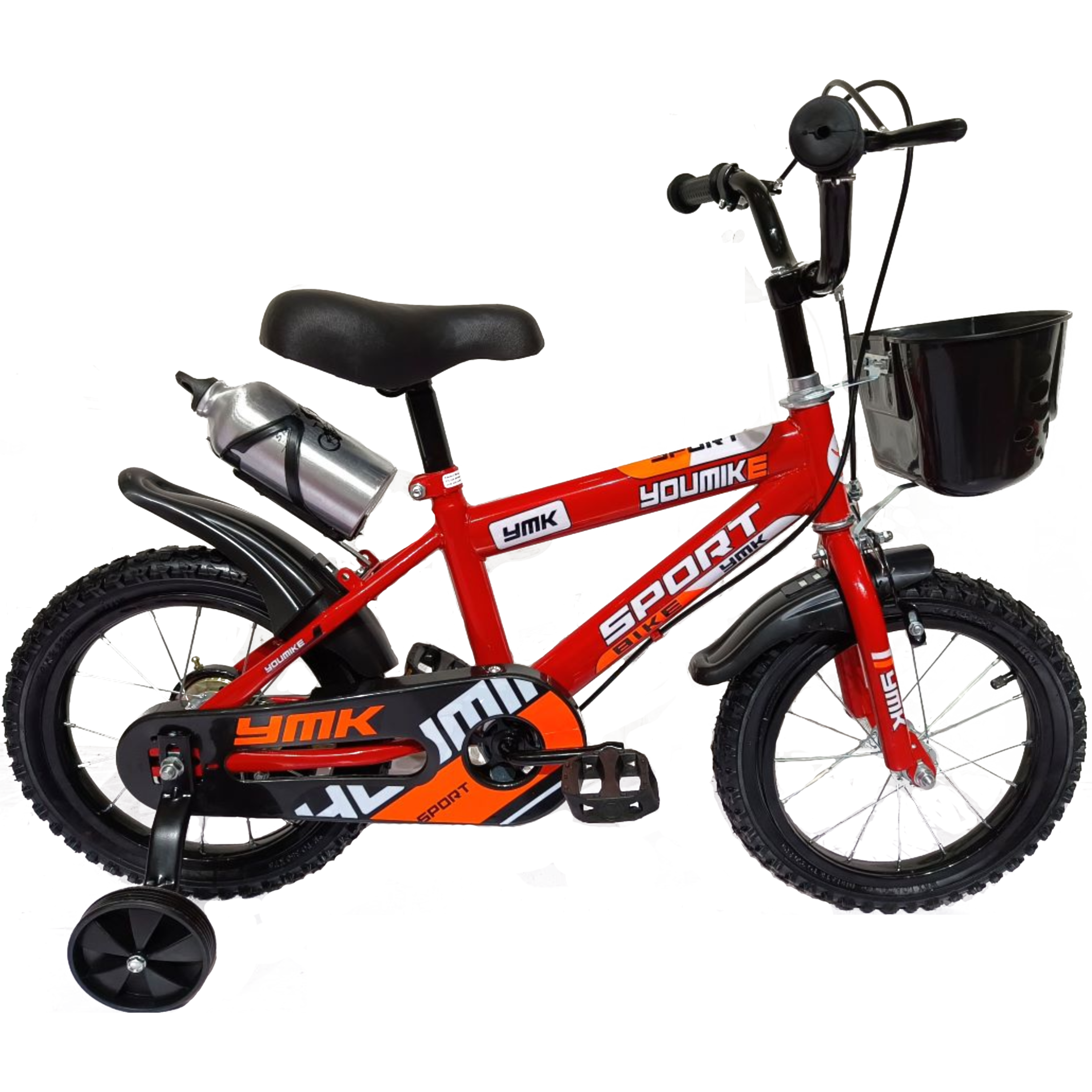 אופניים לילדים עם מתקן לבקבוק מים 16 אינץ Rosso Italy RSM-1028 - צבע אדום שנה אחריות ע"י היבואן הרשמי