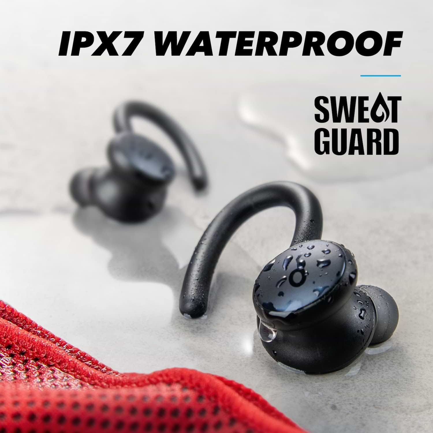 אוזניות אלחוטיות  Anker Soundcore Sport X10 TWS IPX7  - צבע לבן אחריות ע"י היבואן הרשמי