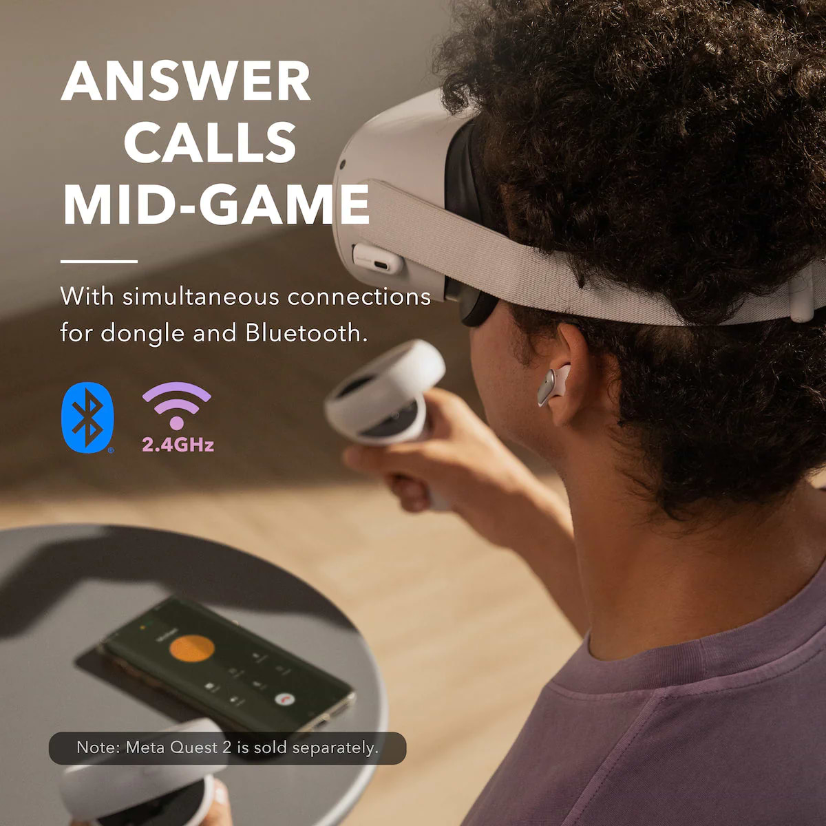 אוזניות משחק אלחוטיות Anker Soundcore VR P10 TWS - צבע לבן שנתיים אחריות ע"י היבואן הרשמי