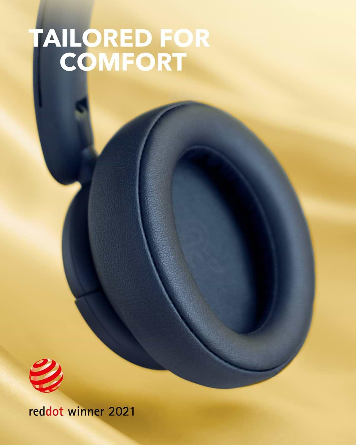 אוזניות קשת אלחוטיות Anker Soundcore Life Q35 A3027  - צבע כחול כהה שנה אחריות ע"י היבואן הרשמי