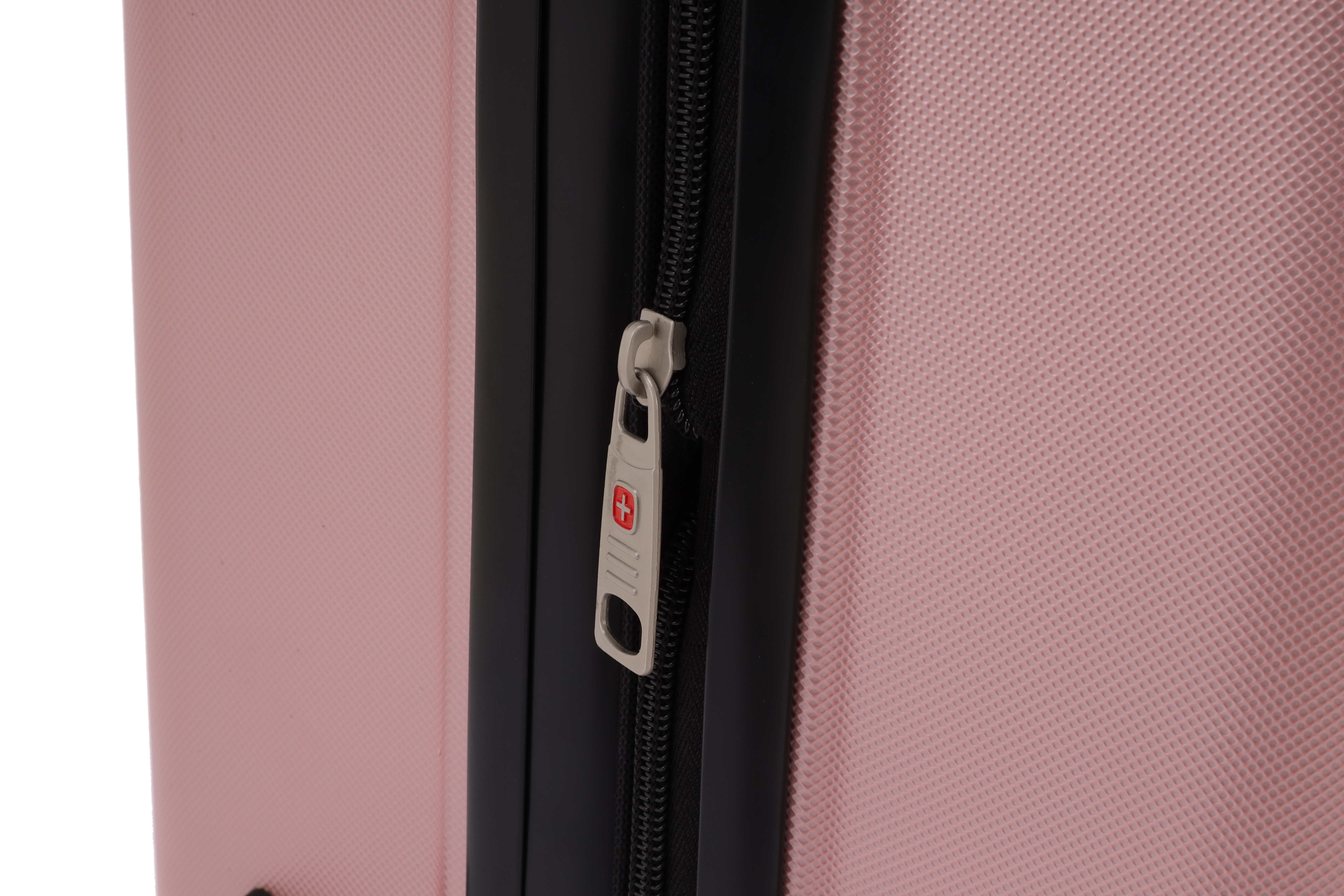 סט מזוודות קשיחות 3 יחידות מידות 28|24|20 אינץ' דגם Vegas צבע רוז גולד Swiss Voyager - תיק איפור במתנה