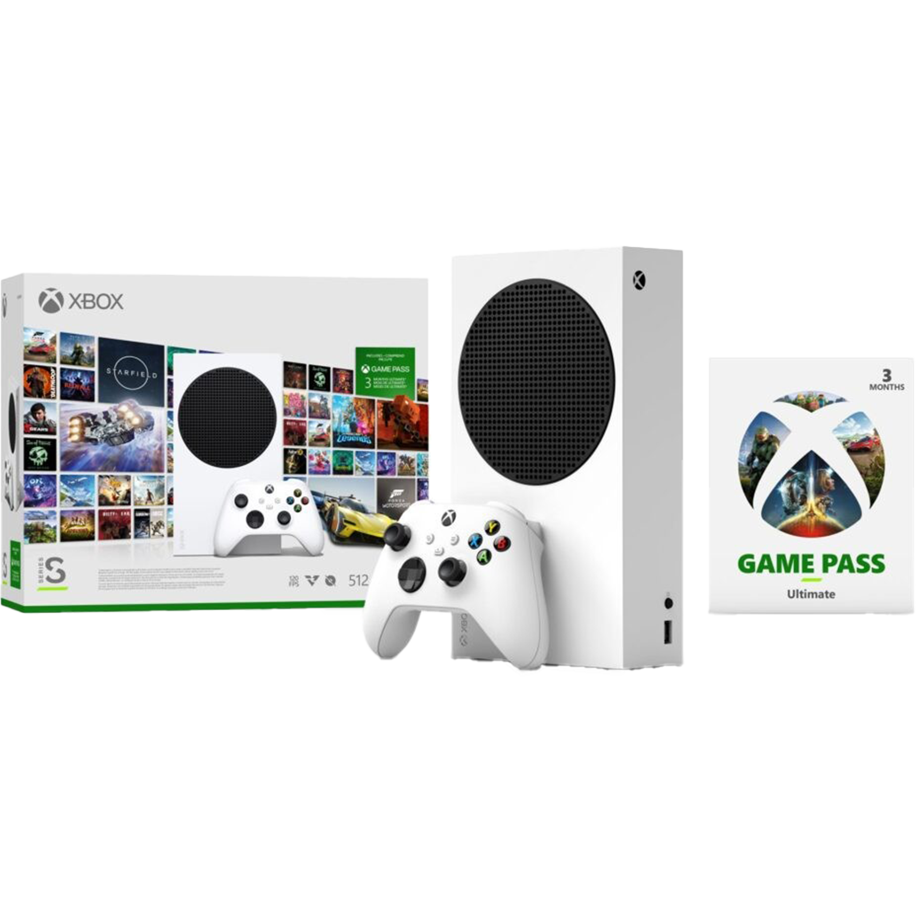 קונסולה Xbox Series S 512GB כולל מנוי Game Pass Ultimate לשלושה חודשים - צבע לבן שנתיים אחריות ע