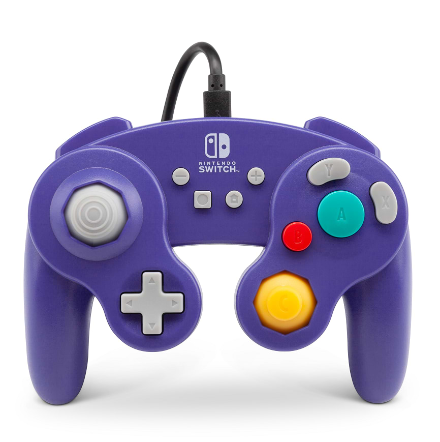 בקר חוטי Nintendo Power A GameCube Wired Purple- בעיצוב רטרו סגול שנה אחריות ע