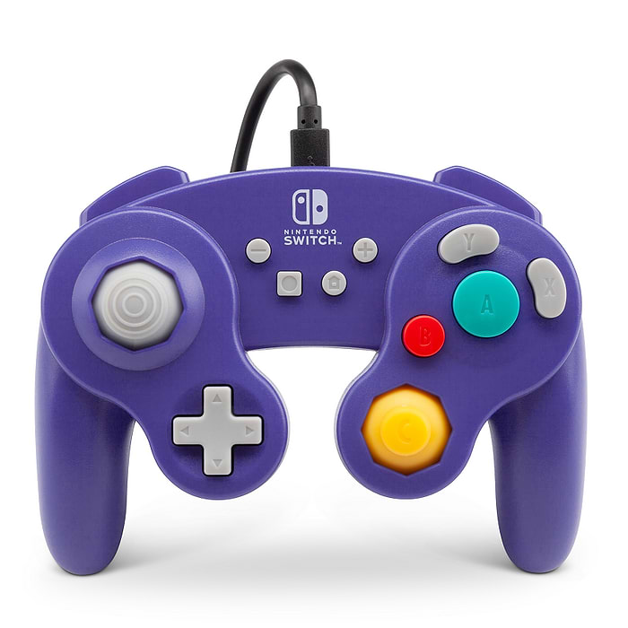 בקר חוטי Nintendo Power A GameCube Wired Purple- בעיצוב רטרו סגול