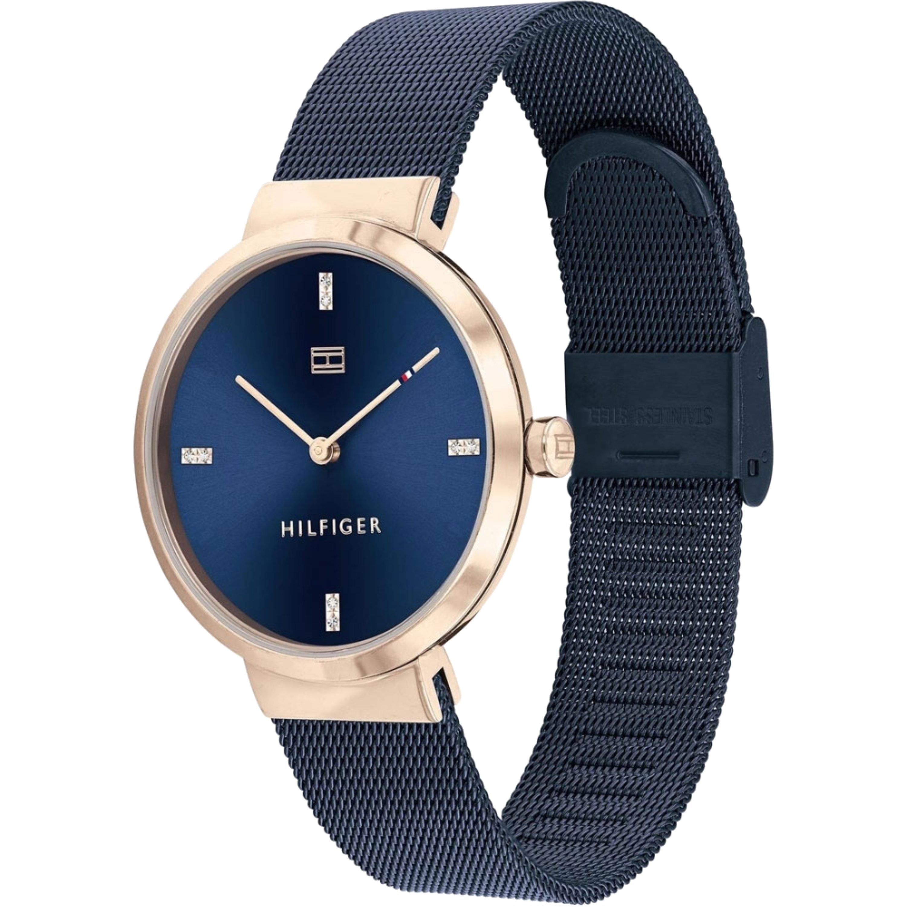 שעון יד לאישה Tommy Hilfiger Mesh Bracelet 1782219 35mm - צבע כחול אחריות לשנתיים