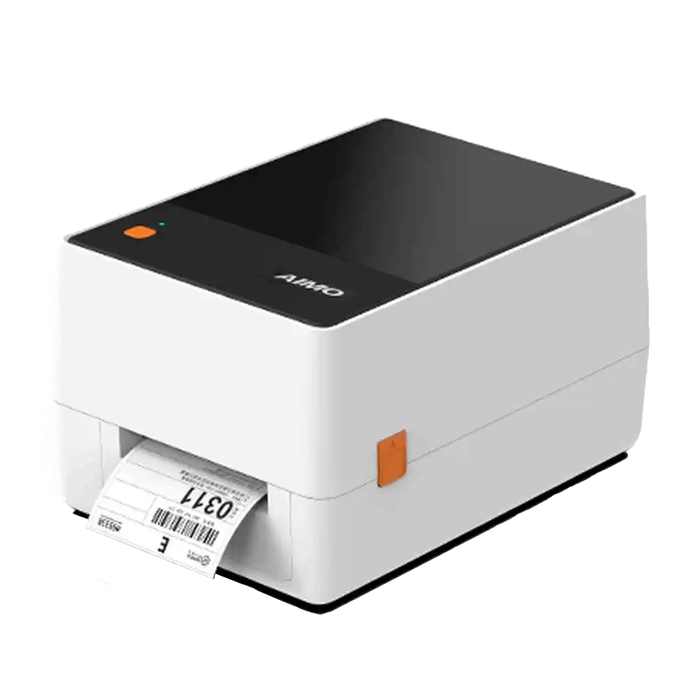 מדפסת ברקוד תרמית שולחנית Aimo T200 - צבע לבן שנה אחריות ע