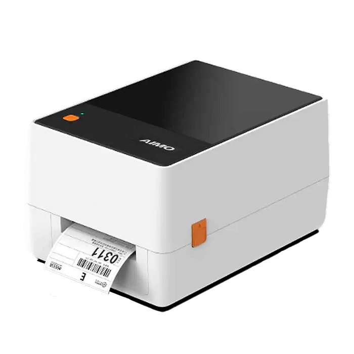 מדפסת ברקוד תרמית שולחנית Aimo T200 - צבע לבן שנה אחריות ע"י היבואן הרשמי