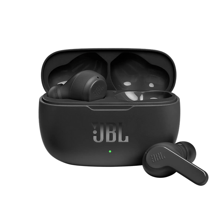 אוזניות אלחוטיות JBL Vibe 200 TW - צבע שחור שנה אחריות עי היבואן הרשמי

