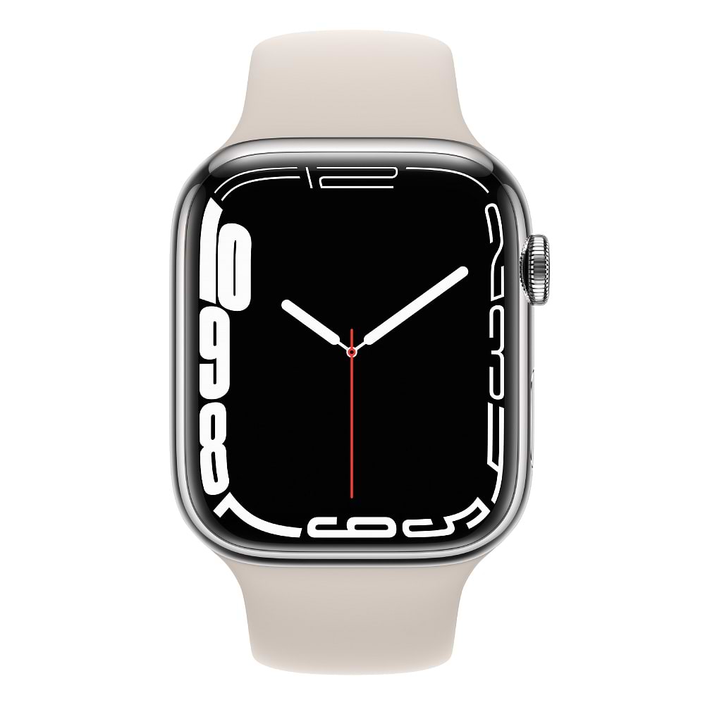 שעון חכם Apple Watch Series 7 GPS + Cellular 45mm Aluminum Case-  צבע אור כוכבים שנה אחריות ע״י יבואן רשמי