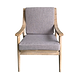 הכורסא הכפרית - צבע בד אפור מעץ מלא XMS-CB2612 ZN123-19