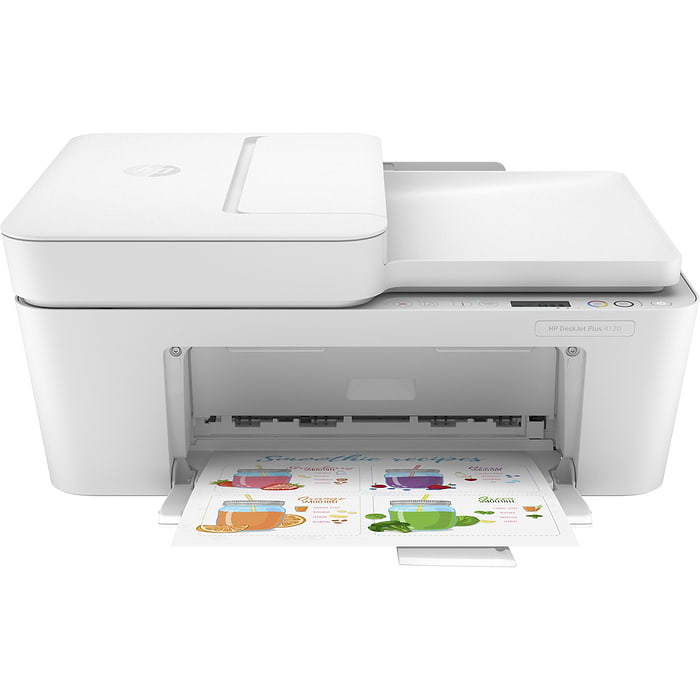 מדפסת משולבת דגם HP DeskJet Plus 4120 AIO - צבע לבן