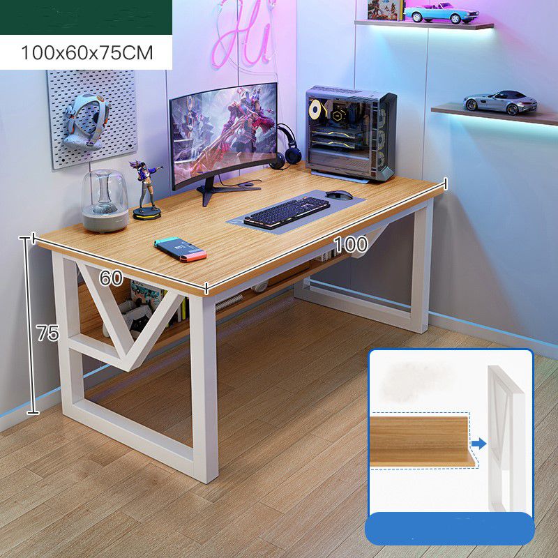 שולחן מחשב / כתיבה דגם RSM-2053 רוחב 1 מטר צבע שלדה לבנה משולב עץ מבית Rosso italy 