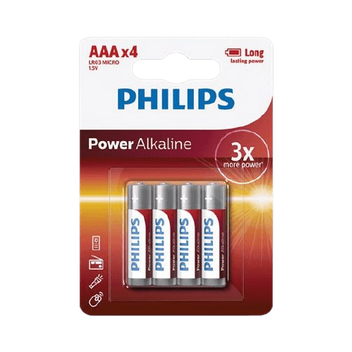 סט 4 סוללות Philips AAA