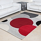 שטיח פיקסו דה וינצי 4054/67 עיגולים אדום 133/190 ס''מ BuyCarpet