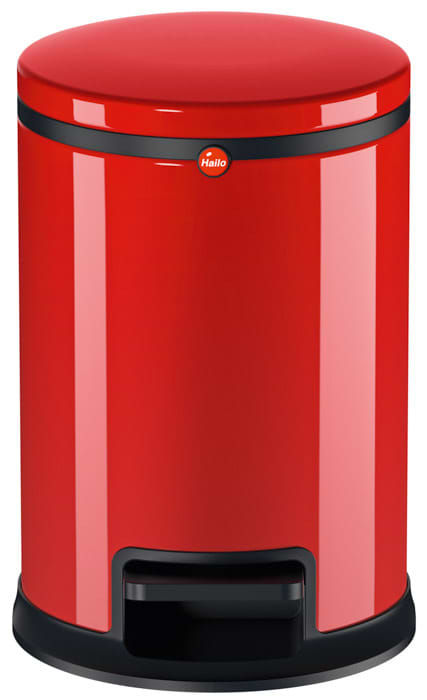 פח אשפה דוושה 3 ליטר אדום דגם Pure S מעוצב לחדרי שירותים ואמבטיה HAILO