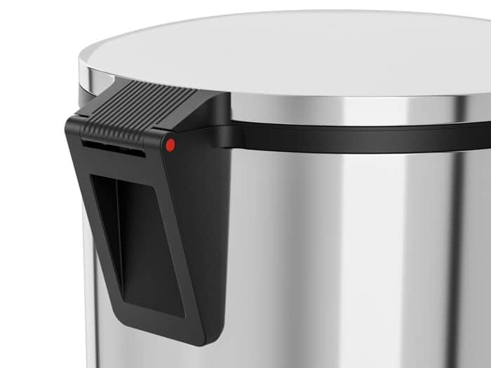 פח אשפה דוושה 44 ליטר דגם Pure XL נירוסטה מעוצב למטבחים ומשרדים HAILO