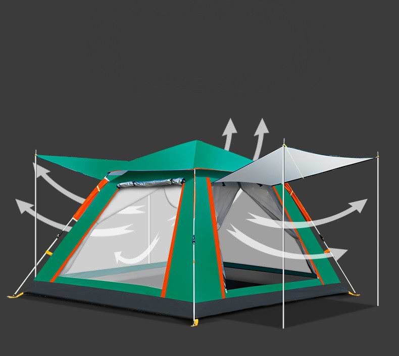 אוהל קמפינג פתיחה מהירה עם גגון JTM1215 Playa 