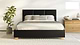 מיטה מעוצבת מדמוי עור 160X190 דגם 6034 צבע שחור + מזרן קפיצים מתנה Olympia 