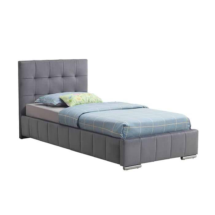 מיטת יחיד מרופדת בד קטיפתי 90×190 דגם SPANISH HOME DECOR