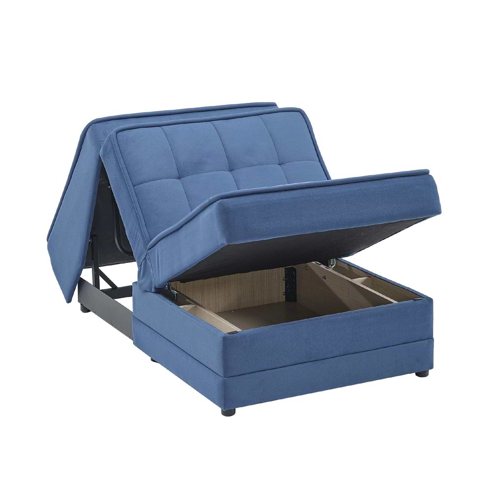 כורסא נפתחת למיטה עם ארגז מצעים דגם עמית צבע כחול HOME DECOR
