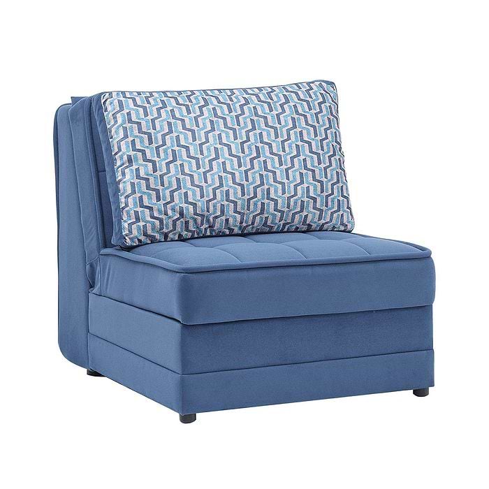 כורסא נפתחת למיטה עם ארגז מצעים דגם עמית צבע כחול HOME DECOR