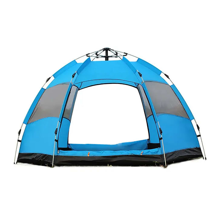 אוהל משושה פתיחה מהירה 2.4 מטר דגם אבנר צבע כחול PLAYA